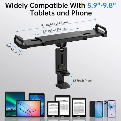 Miniatura 5 de Soporte para tableta: soporte para iPad de avión/Kindle/teléfono para iPad y tabletas, soporte de tableta de viaje para respaldo de asiento