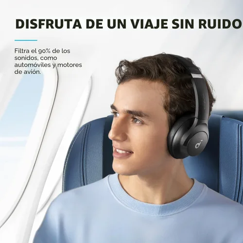 Miniatura 2 de Soundcore by Anker Q20i Auriculares híbridos con cancelación activa de ruido, Bluetooth inalámbrico supraaurales, 40H de reproducción prolongada