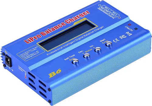 Cargador de batería RC, cargador rápido de equilibrio de descargador inteligente con equilibrador independiente para 1S-6S LiFe LiPo NiCD NiMH (con