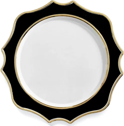 Miniatura 8 de Occasions" - 10 cargadores redondos de plástico de 13.25 pulgadas, para decoración de fiestas, platos desechables (aguamarina imperial y dorado)