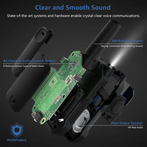 Miniatura 3 de Walkie Talkies para adultos Radios de 2 vías de largo alcance para niños recargables paquete de 4 unidades, senderismo, camping, esquí