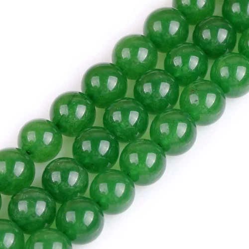 Miniatura 14 de JOE FOREMAN Cuentas redondas de piedra natural de jade de Taiwán verde de 0.315 in para fabricación de joyas, cuentas de 15 pulgadas, piedras Jade