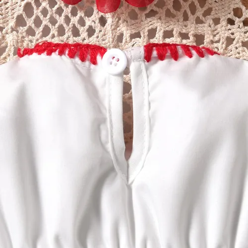 Miniatura 6 de HINTINA Conjunto de ropa de fiesta de Cinco de Mayo para bebé niña mexicana bordados florales