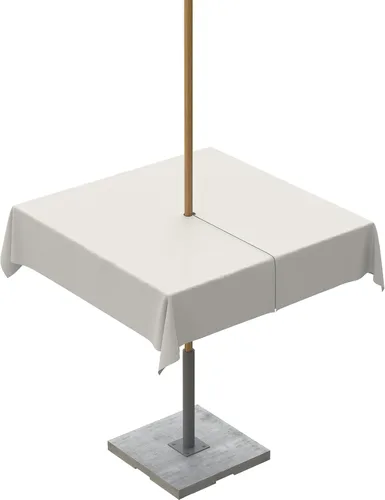 Miniatura 85 de QueenKer Mantel de exterior verde oliva con agujero para sombrilla y cremallera, mantel de color sólido para mesas cuadradas, colección de mesa