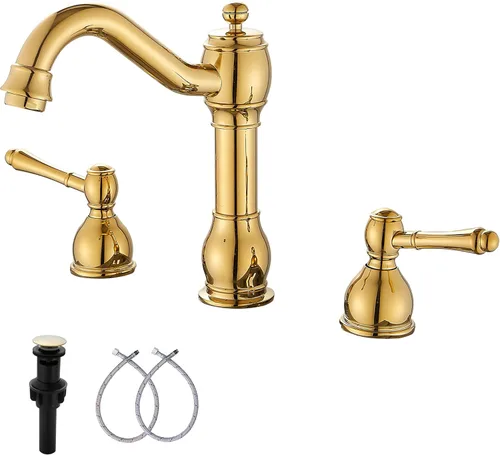 Miniatura 10 de Grifo giratorio de 360 ° con un solo orificio para lavabo de baño, desagüe desplegable a juego sin desbordamiento, bronce aceitado Bronce frotado