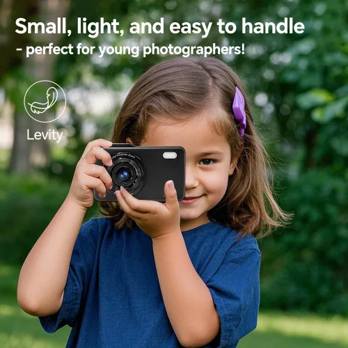 Miniatura 4 de Cámara digital, cámara simulada para niños con tarjeta de 64 GB FHD1080P 16x Zoom anti vibración, exquisita compacta y portátil para niños, niñas