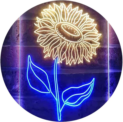 Miniatura 18 de ADVPRO Letrero de neón LED de doble color para sala de girasol, azul y rojo, 8.5 x 12 pulgadas st6s23-i3533-br
