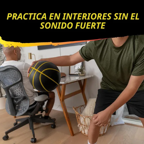 Miniatura 2 de SKLZ Bashhhketball Pro Silent Basketball – Balón de baloncesto de espuma tamaño oficial 7, de 29.5 pulgadas, para entrenamiento en interiores