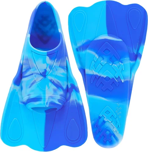 Aletas de natación para niños, aletas cortas de natación para niños, aletas de entrenamiento de natación para regazo, piscina, esnórquel para niños,
