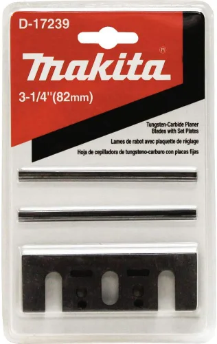 Miniatura 2 de Makita - Juego de cuchillas cepilladoras con placa de juego 3-1/4 Dbl con bordes de carburo N1900 (192157-2)