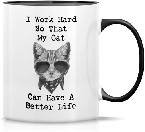 Miniatura 17 de Retreez - Taza Graciosa Show Me Your Kitties Amantes de Gatos, 325 ml, Tazas de Café de Cerámica, Divertidas, Sarcasmo, Sarcasticas, Regalos