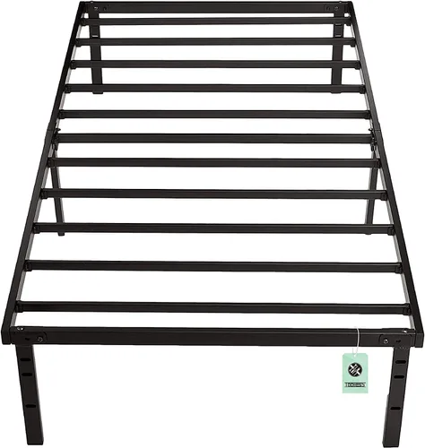 Miniatura 3 de Amazon Basics - Base de cama robusta y antideslizante de plataforma tamaño individual con almacenamiento, soporte de listones de acero, sin ruido
