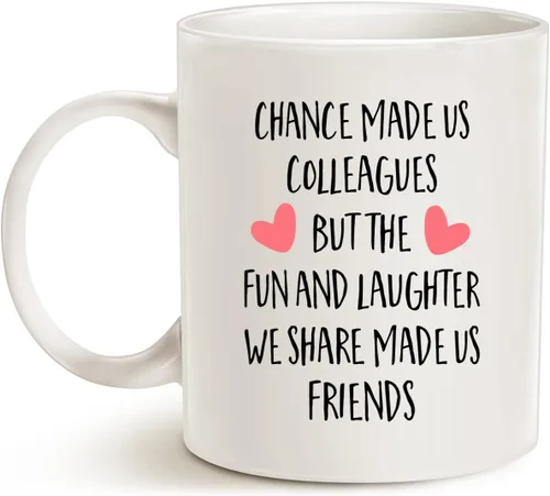 Miniatura 2 de MAUAG Regalos para compañeros de trabajo para mujeres y hombres – Chance Made Us Colleagues – Taza de café de 11 onzas para compañeros de trabajo