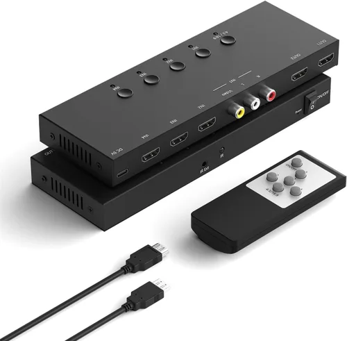 Miniatura 10 de Conmutador HDMI 2.1 Bidireccional Ultra HD 8K Interruptor HDMI 2 en 1 Salida/ 1 en 2 Salida Conmutador HDMI Compatible con 8K@60Hz/ 4K@120Hz 48Gbps