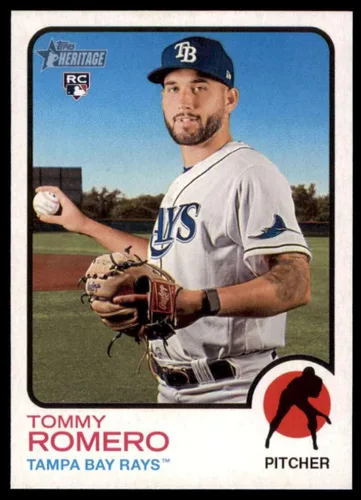 2022 Topps Heritage High Number #533 Tommy Romero RC Rookie Card Tampa Bay Rays Official MLB Baseball Card in Raw (NM or Better) Condition