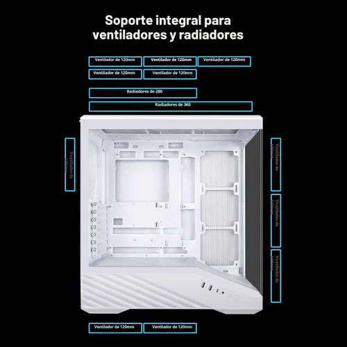 Miniatura 8 de Lian Li V100 ATX Carcasa de PC de Torre Media, 4 x 120mm Ventiladores ARGB PWM Preinstalados, Tira LED RGB, Plataforma de Visualización con Vidrio