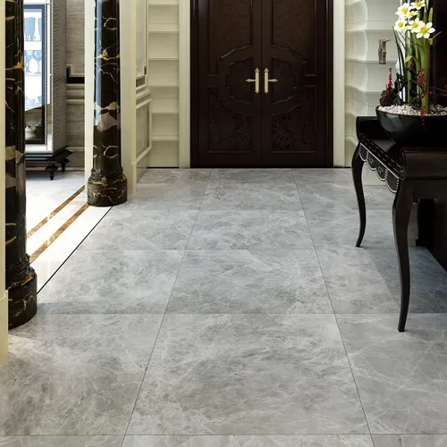 Miniatura 4 de Livelynine – Azulejos de despegar y pegar impermeables de 12 x 12 pulgadas, azulejos de vinilo con diseño de concreto gris de despegar y pegar
