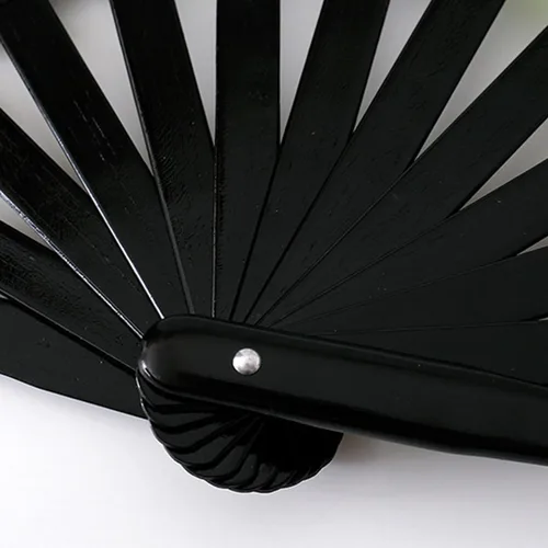 Miniatura 5 de Ventilador plegable que brilla con rayos UV, ventilador de mano de bambú para verano, decoración de mariposa, baile, fiesta, boda, club nocturno