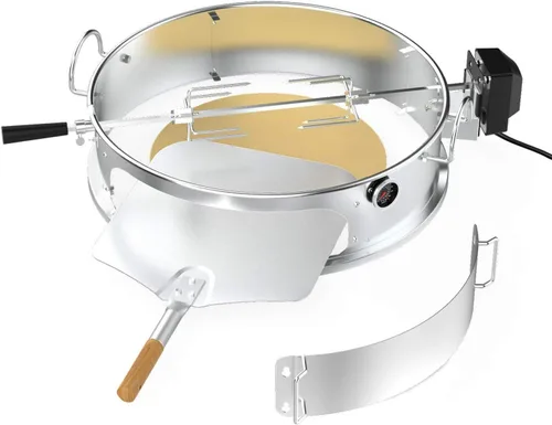 Miniatura 8 de only fire - Kit combinado de asador y pizza multiusos de acero inoxidable para Weber de 18 pulgadas y otras parrillas similares tipo kettle