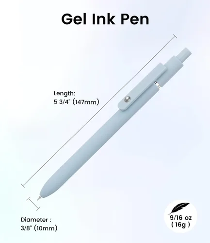 Miniatura 7 de LINFANC Paquete de 12 bolígrafos de gel lindos, bolígrafo de tinta de gel retráctil de secado rápido, bolígrafos de gel de bola rodante de punta