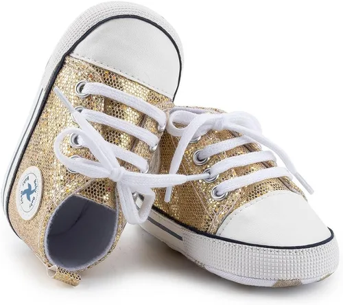 Miniatura 163 de Zapatos deportivos de lona de lona para bebés y niñas, suela antideslizante suave, suela antideslizante