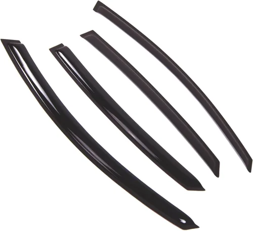 Visor de ventana compatible con Audi A8 2008-2010, DGWV2-500-2, deflector de montaje exterior, protector de lluvia, color humo oscuro, juego de 4