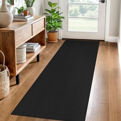 Miniatura 178 de EARTHALL Alfombra de pasillo 3x14 pies, alfombras lavables extra largas para pasillos, tejidas, antideslizante, alfombra trenzada para entrada