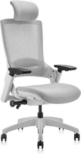 Miniatura 19 de CLATINA Silla de oficina ergonómica de tela con profundidad ajustable, altura del asiento, cabeza 2D, reposabrazos 3D y soporte lumbar, silla