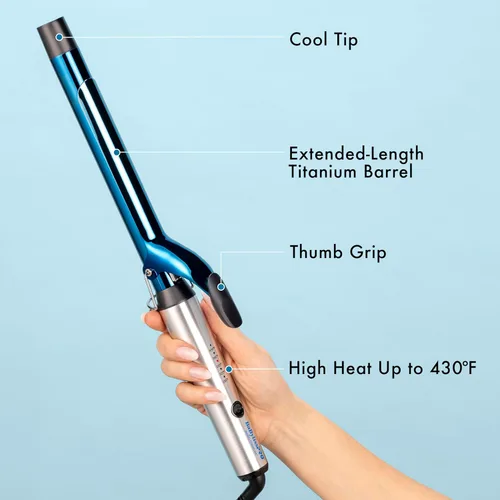 Miniatura 4 de BabylissPRO Nano Titanium Professional Curling Iron with Extended/Long Barrel Perfect for Longer Hair Azul