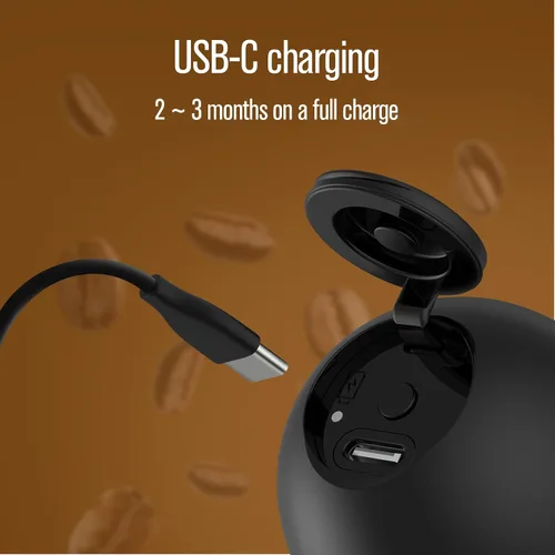 Miniatura 7 de Hiltton Espumador de leche recargable con soporte y bolsa de viaje - Espumador eléctrico portátil de mano, batidor desmontable impermeable de acero