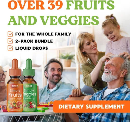 Miniatura 2 de Simply Nature's Pledge - Suplementos de frutas y verduras - Gotas líquidas - Hecho con superalimentos integrales, vitaminas y minerales empacados