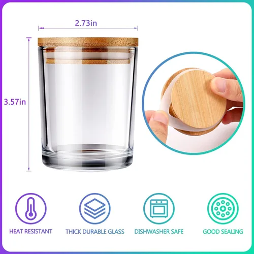 Miniatura 3 de 20 PCS Tarros para Velas, Tarros para Velas con Tapas, Kit para Hacer Velas, Tarros para Velas al Por Mayor para Velas