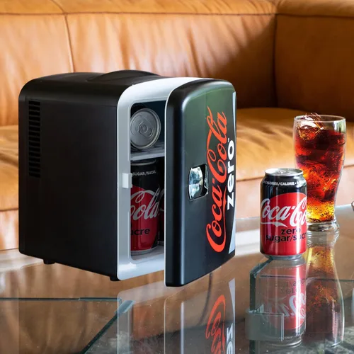 Miniatura 3 de Coca-Cola Zero CZ04 - Enfriador portátil de 4 litros/4.2 cuartos de galón para 6 latas, mini refrigerador, bebidas, alimentos para bebés, cuidado