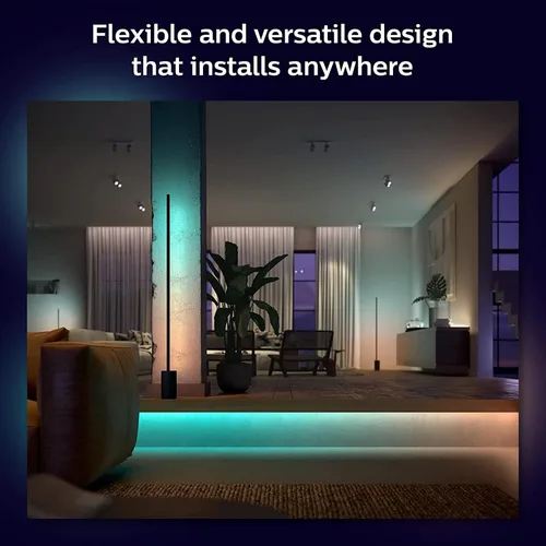Miniatura 3 de Philips Hue Kits de base de tira de luz LED inteligente para interiores de 6 pies con enchufes, efecto multicolor fluido, paquete de 2, control
