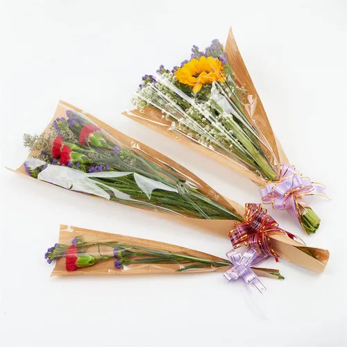 Miniatura 4 de Ramo de flores Manga de envoltura de flores Papel de plástico Arreglo Floral Suministros Envoltura Bolsas 50pcs XL-Original