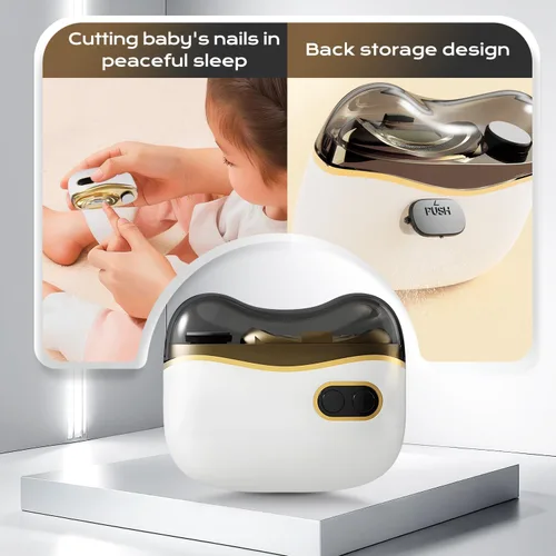 Miniatura 3 de Cortaúñas eléctrico, cortaúñas automático de pulido eléctrico, recortador de uñas multifuncional con 2 velocidades ajustables para personas mayores