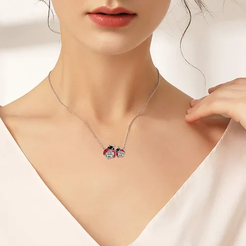Miniatura 2 de POPLYKE Collar de rana, zorro, mariquitamariposa, joyería para mujer, plata de ley, regalos para el día de la madre, para mamá, hija, esposa