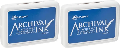 Miniatura 4 de Ranger Archival Ink AIP31444 - Almohadilla de tinta Cobalt Archival Dye Permanente Impermeable Ranger, Multicolor