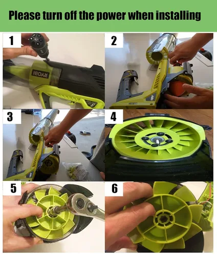 Miniatura 7 de Ventilador de soplador de hojas 529437004 Ryobi de repuesto 18 voltios soplador inalámbrico 529437003 529437001 P2108 P21081 P21081VN P21081VNM