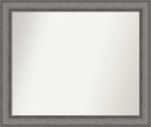 Miniatura 110 de Amanti Art Espejo de pared personalizado no biselado (24.5 x 24.5 pulgadas), marco gris marrón alta, varios tamaños personalizados, espejo de baño