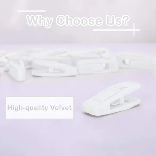 Miniatura 4 de Trgowaul Clips de terciopelo para colgar pantalones, clips de terciopelo, clips de dedo fuertes, perfectos para perchas finas de terciopelo