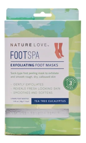 Miniatura 7 de Nature Love - Mascarilla exfoliante para pies Menta lavanda exfolia suavemente Sin parabenos (3 pares)