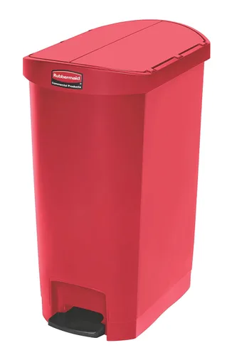 Miniatura 51 de Rubbermaid Commercial Products - Bote de basura Streamline Slim con pedal Papelera de plástico, 4 galones (15 litros), color rojo, con manos