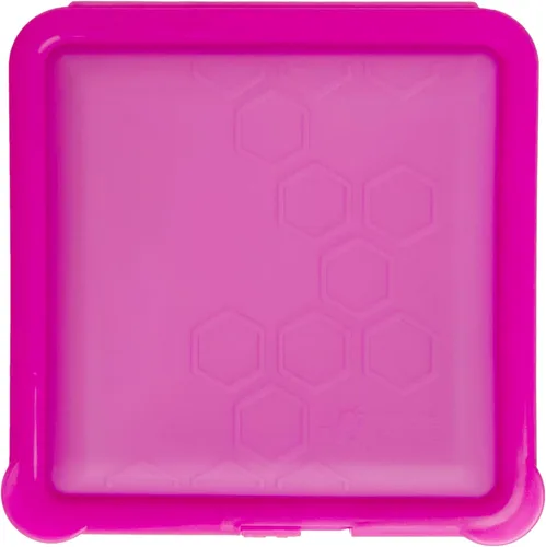 Big Bee, Little Bee - SoftShell Contenedor de silicona reutilizable para almacenamiento de alimentos con tapa de concha conectada, fácil de limpiar,