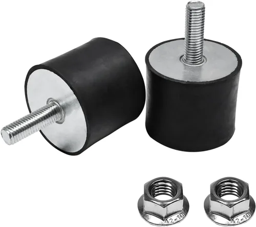 Miniatura 13 de 4 piezas M8 30 x 20 mm soportes de aislante de goma con un solo perno amortiguador con 4 piezas de tuercas de seguridad, soportes de aislamiento