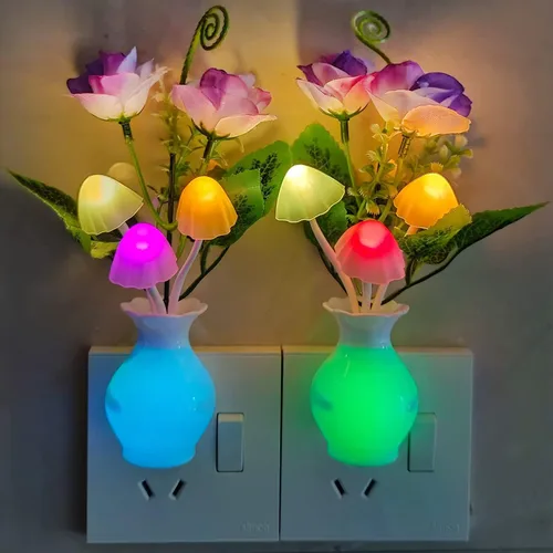 Miniatura 16 de AUSAYE - Luz nocturna LED que cambia de color, paquete de 1 lámpara enchufable del crepúsculo al amanecer, lámpara de decoración para el hogar, luz