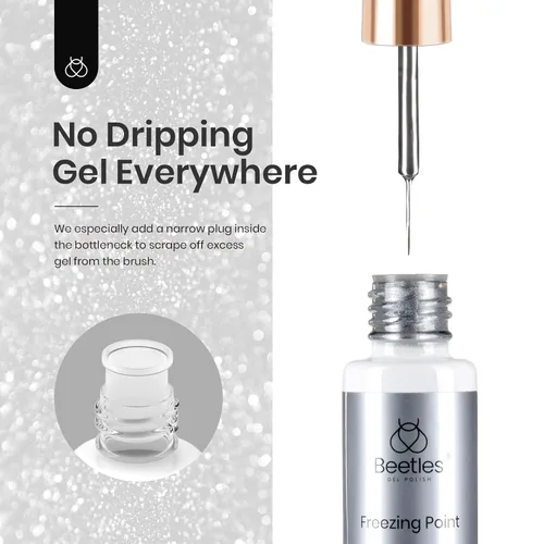 Miniatura 4 de beetles Esmalte de Uñas en Gel Delineador para Arte de Uñas - 2 Piezas Esmalte de Uñas en Gel con Purpurina Reflectante, Esmalte de Uñas Delineador