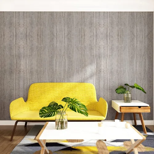 Miniatura 4 de VEELIKE Papel tapiz de madera gris de 15.7 x 118 pulgadas, papel tapiz bohemio extraíble, impermeable, grueso, patrón geométrico para muebles