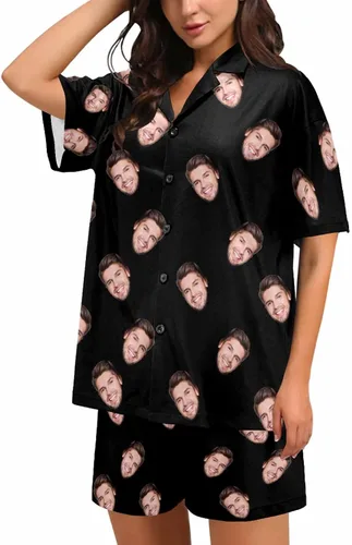 M YESCUSTOM Divertido conjunto de pijama para mujer, pijamas personalizados, ropa de dormir, conjuntos de pijamas, regalos de fotos personalizados..