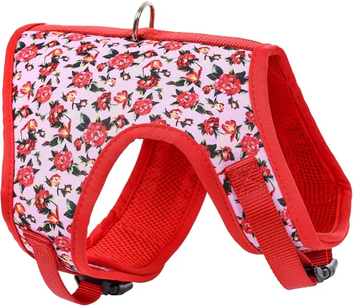Miniatura 28 de Mile High Life Arnés para perro, chaleco floral de malla de aire para perros y gatos pequeños de 20 libras, fácil de poner, cierre fácil ajustable